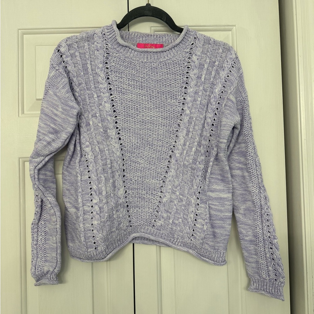 Lavender Cable Knit Sweater - Lilly Pulitzer (size S, EUC)